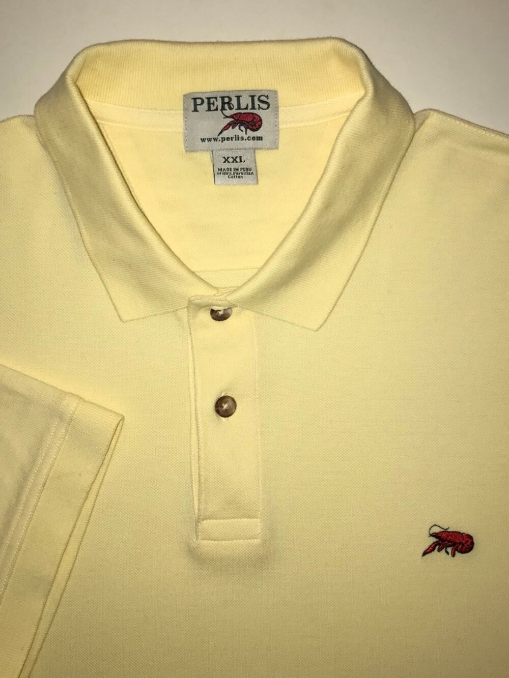 Men's Perlis Short Sleeve Polo-Size XXL (Yellow)